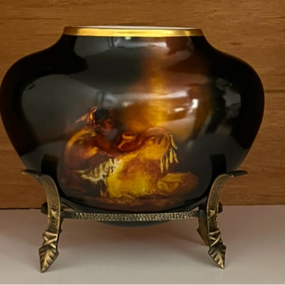 “Spirit of the Warrior Indian Vase” by Buck McCain for Franklin Mint